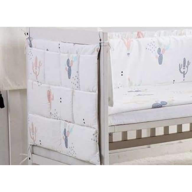 Planet Gates White Cotton Grey Baby Bed Hanging Storage Bag Newborn Crib Organizer Toy Diaper Pocket for Babies Bedding Set 50*60CM