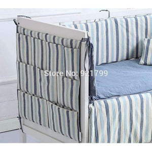 Planet Gates White Cotton Grey Baby Bed Hanging Storage Bag Newborn Crib Organizer Toy Diaper Pocket for Babies Bedding Set 50*60CM