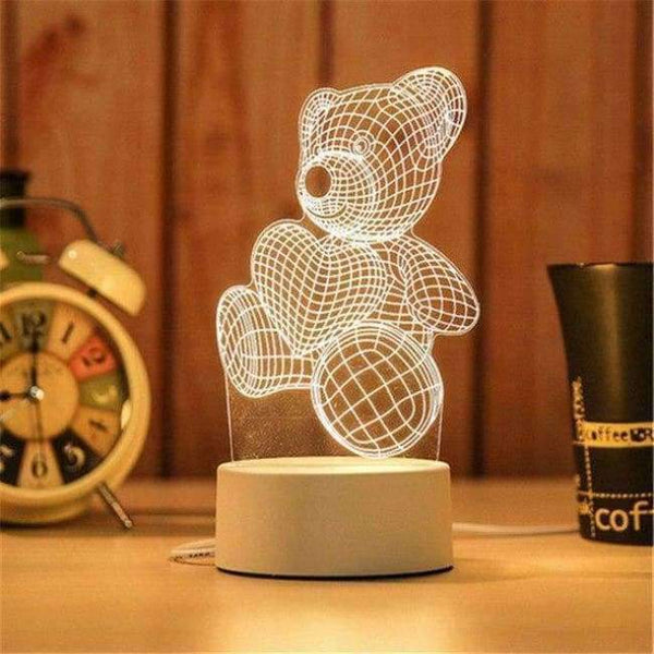 Planet Gates White Creative USB desk lamp 3D night light Moonlight 3D phantom lighting table lamp