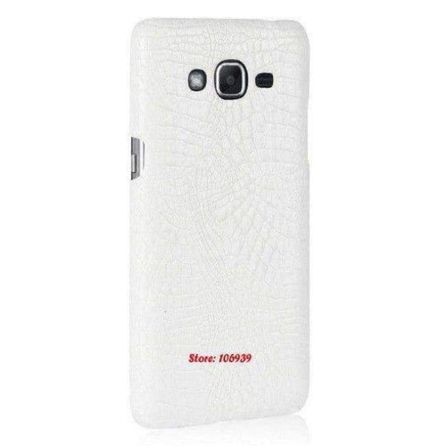 Planet Gates White Crocodile Snake Pattern Hard PC PU Leather Lether Phone Etui Coque Case For Samsung Galaxy J2 Prime G532 5.0 Pink Deluxe