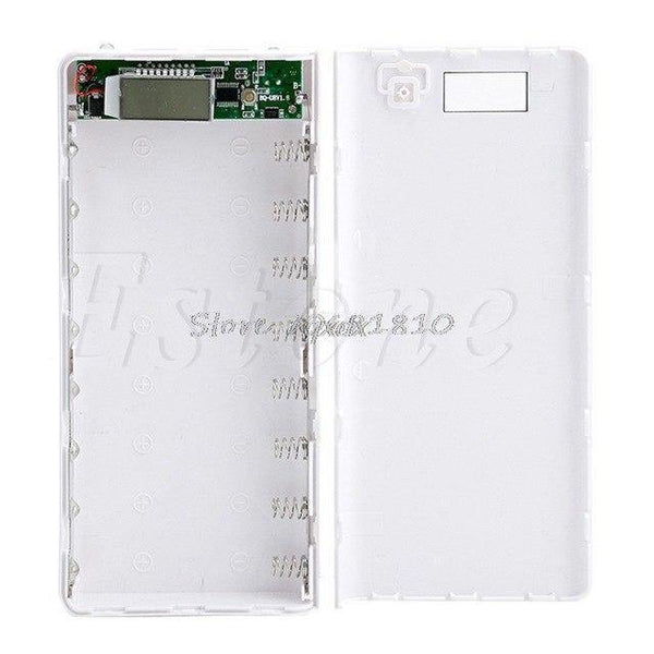 Planet Gates White DIY USB Mobile Power Bank Charger Case Pack 8Pcs 18650 Battery Holder Case for Phone Z17 Drop ship