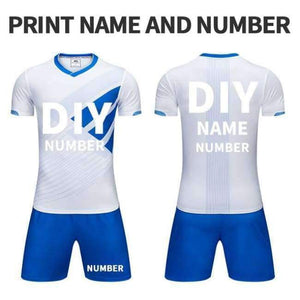 Planet Gates white DIY / XL Jersey Men France Team Training Uniform Sets Futebol Football Suits Breathable Sport Clothing High Quality Shirts JIANFEI