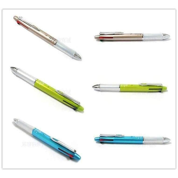 Planet Gates White Dr.Grip 4+1 (4 Ballpoint pen 0.7mm Black, Blue, Green, Red + 1 Mechanical Pencil 0.5mm) BKHDF-1SR Writing Supplies 2018