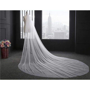 Planet Gates White Elegant Wedding Veil 3 Meters Long Soft Bridal Veils With Comb One-layer Ivory White Color Bride Wedding Accessories