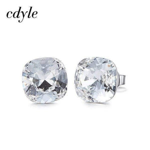 Planet Gates White Embellished with Crystal Stud Earrings Women Earrings Austrian Rhinestone 925 Sterling Silver Earrings