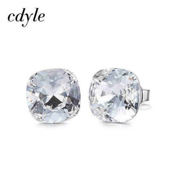 Planet Gates White Embellished with Crystal Stud Earrings Women Earrings Austrian Rhinestone 925 Sterling Silver Earrings