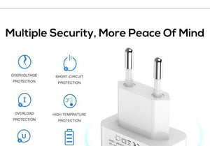 Planet Gates White EU Charger TOPK 18W Quick Charge 3.0 Fast Mobile Phone Charger EU Plug Wall USB Charger Adapter for Samsung Galaxy S8/S8+ Xiaomi Huawei