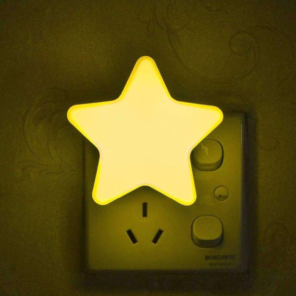 Planet Gates White / EU Led night light indoor lighting star shape plug-in intelligent light control night light US and Europe plug led table lamp