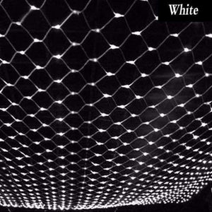Planet Gates White / EU Plug 220V / 1.5mX1.5m 96LEDs LED Net Mesh String Light 1.5x1.5M 2x2M 3x2M 6x4M TV Backgroun Decorate Garden Fairy Light Christmas Wedding Party Holiday Light