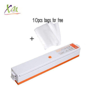 Planet Gates White / EU Plug / 220V Vacuum packing Machine food sealing pack sealer package bag packer seal vacuo vacuator household appliances included 10pcs bags