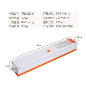 Planet Gates White / EU Plug / 220V Vacuum packing Machine food sealing pack sealer package bag packer seal vacuo vacuator household appliances included 10pcs bags