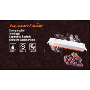 Planet Gates white / EU Plug / 220V Vacuum Sealer packer machine packing for food vacuum package cleaner seal vacuo sealing household appliances included 10pcs bags