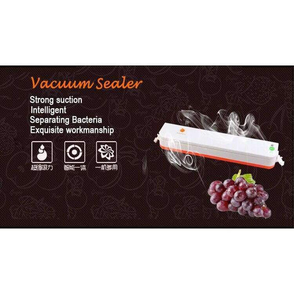 Planet Gates white / EU Plug / 220V Vacuum Sealer packer machine packing for food vacuum package cleaner seal vacuo sealing household appliances included 10pcs bags