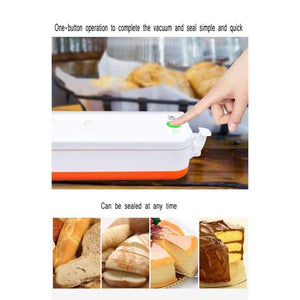 Planet Gates white / EU Plug / 220V Vacuum Sealer packer machine packing for food vacuum package cleaner seal vacuo sealing household appliances included 10pcs bags