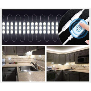 Planet Gates white EU plug LumiParty LED Mirror Light with Touch Switch Brightness Dimmer for Cabinet Closet Kitchen Counter Decoration 12V 20W SMD5730