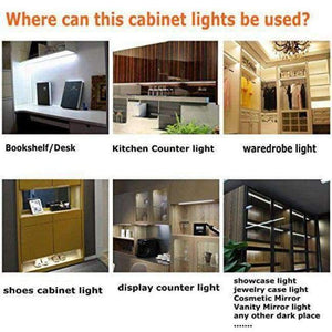 Planet Gates white EU plug LumiParty LED Mirror Light with Touch Switch Brightness Dimmer for Cabinet Closet Kitchen Counter Decoration 12V 20W SMD5730