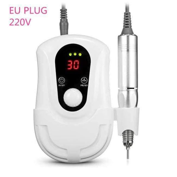 Planet Gates White EU PLUG Pro Electric Nail Drill Machine Manicure Pedicure Tools Files Accessory Grinding Machine Tools Nail Art Equipment Kit