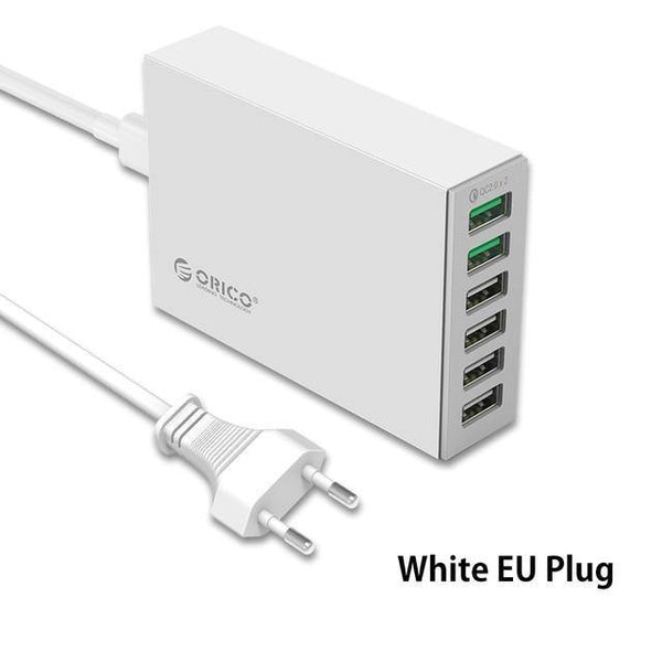 Planet Gates White EU QSL-6U 6 Ports QC2.0 Quick USB Charger Mobile Phone Charger  for Samsung Huawei LG Iphone Adapter EU/US/UK/AU Plug