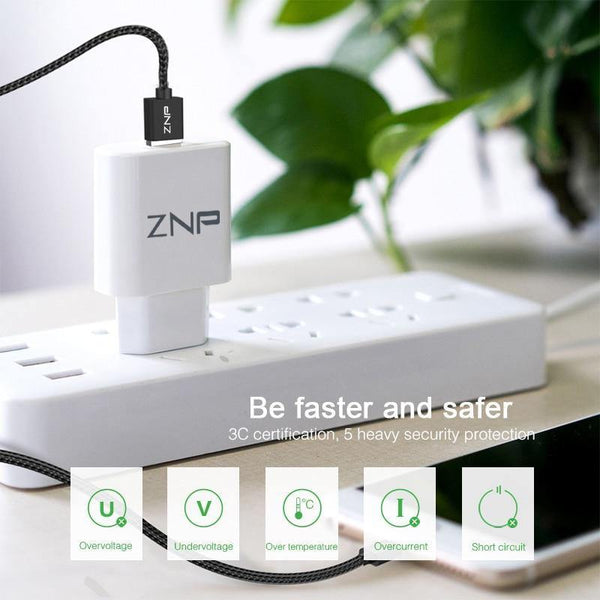 Planet Gates White / EU ZNP QC 3.0 Fast USB Charger USB Wall Universal Charger Adapter Mobile Phone Charger for iPhone 8 Tablet Charger For Samsung S8