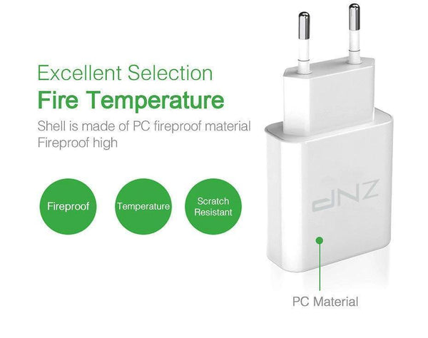 Planet Gates White / EU ZNP QC 3.0 Fast USB Charger USB Wall Universal Charger Adapter Mobile Phone Charger for iPhone 8 Tablet Charger For Samsung S8