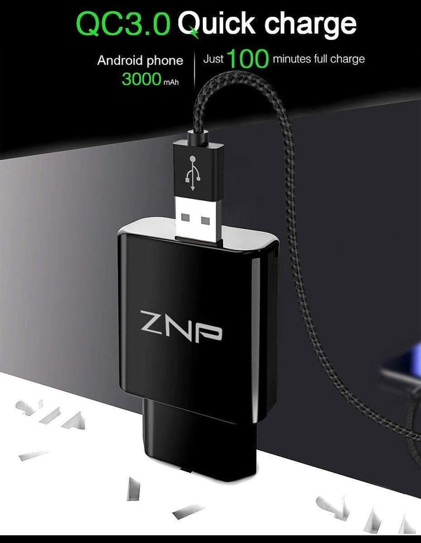 Planet Gates White / EU ZNP QC 3.0 Fast USB Charger USB Wall Universal Charger Adapter Mobile Phone Charger for iPhone 8 Tablet Charger For Samsung S8