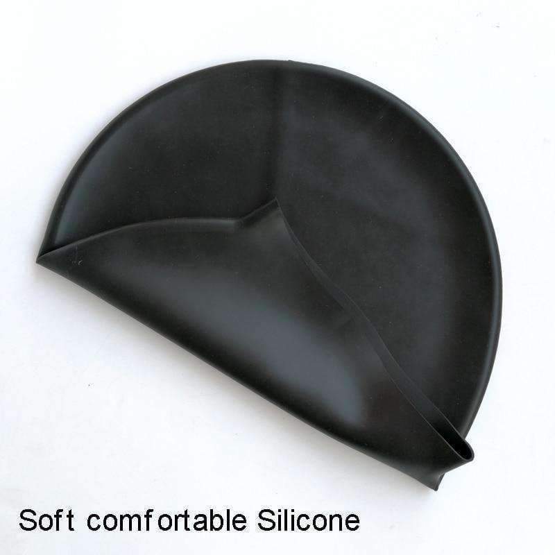 Planet Gates White Extra Large Swimming Cap for Long Hair Waterproof Swim Caps for women men Ladies Diving Hood hat loose head African