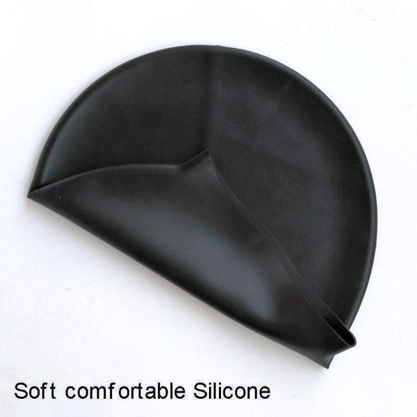 Planet Gates White Extra Large Swimming Cap for Long Hair Waterproof Swim Caps for women men Ladies Diving Hood hat loose head African