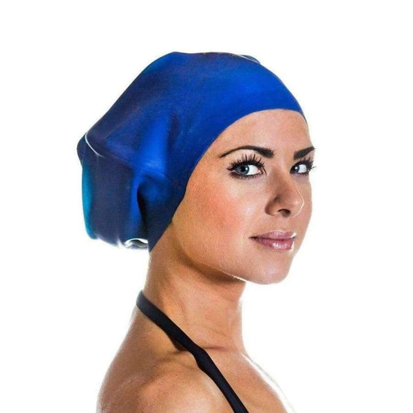 Planet Gates White Extra Large Swimming Cap for Long Hair Waterproof Swim Caps for women men Ladies Diving Hood hat loose head African