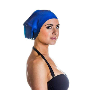 Planet Gates White Extra Large Swimming Cap for Long Hair Waterproof Swim Caps for women men Ladies Diving Hood hat loose head African