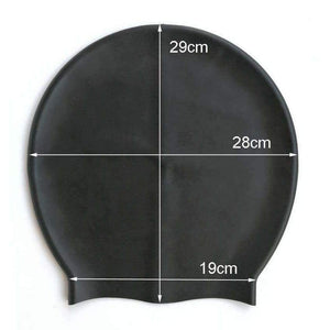 Planet Gates White Extra Large Swimming Cap for Long Hair Waterproof Swim Caps for women men Ladies Diving Hood hat loose head African