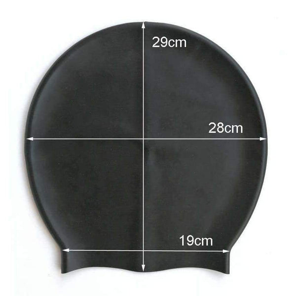 Planet Gates White Extra Large Swimming Cap for Long Hair Waterproof Swim Caps for women men Ladies Diving Hood hat loose head African