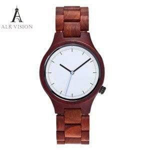 Planet Gates White female no logo Wood watch fashion quartz ladies wooden watch casual lovers wood watch women men top brand luxury clock ALK Vision