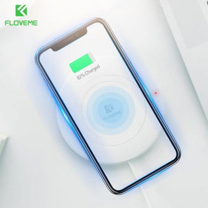 Planet Gates White FLOVEME Qi Wireless Charger For Samsung Galaxy S9 S8 Plus Note 8 Mobile Phone QI Charger For iPhone X 8 8 Plus Wireless Charging