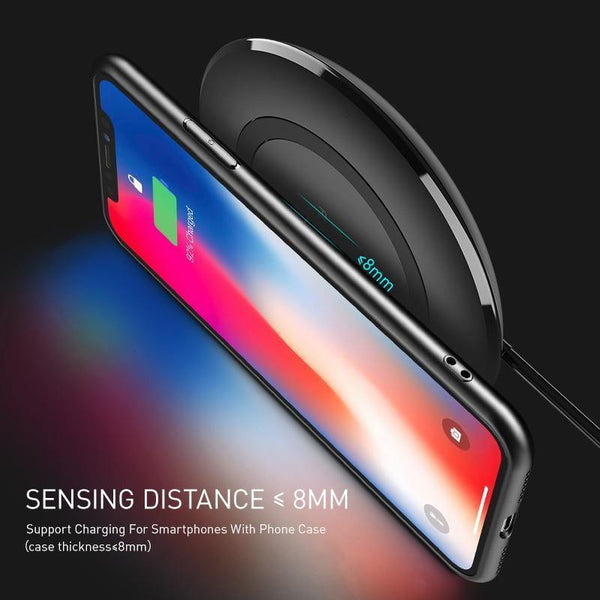 Planet Gates White FLOVEME Qi Wireless Charger For Samsung Galaxy S9 S8 Plus Note 8 Mobile Phone QI Charger For iPhone X 8 8 Plus Wireless Charging