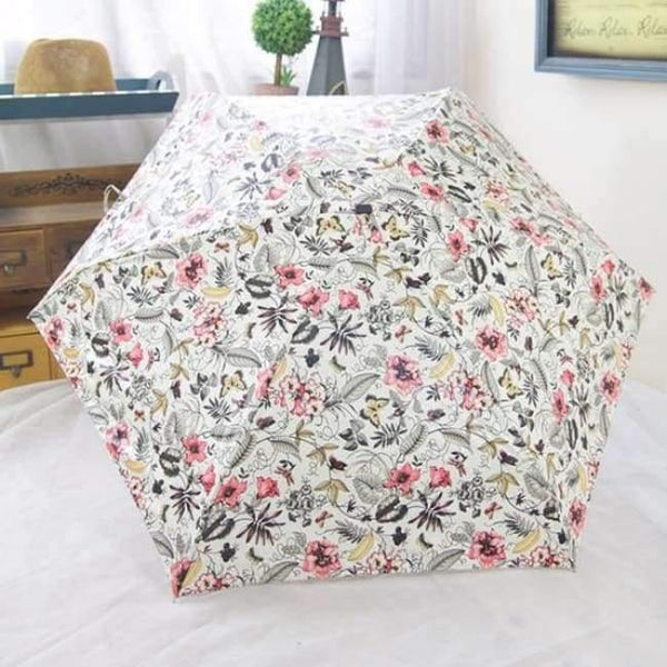 Planet Gates White flowers Pocket Umbrella Hot Sale 190g Super Light And Small Foldable Umbrellas Rain Women Mini Sun Parasol Kids Travel Umbrella