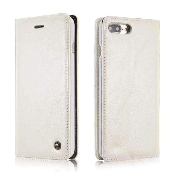 Planet Gates White / For iPhone 7 Luxury Flip Cover For iPhone 7 Case Genuine Real Leather Wallet Original Brand Phone Case For iPhone 7 Plus Coque Celula