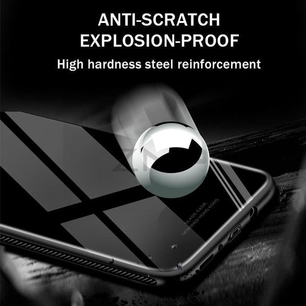 Planet Gates White / For S8 ZNP Luxury Back Glass Cover Case For Samsung Galaxy S9 S8 Plus Tempered Glass Phone Cases For Samsung Note 8 S7 Edge S8 S9 Case