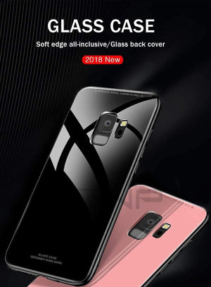 Planet Gates White / For S8 ZNP Luxury Back Glass Cover Case For Samsung Galaxy S9 S8 Plus Tempered Glass Phone Cases For Samsung Note 8 S7 Edge S8 S9 Case