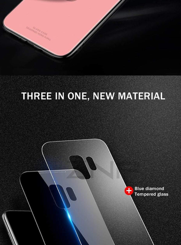 Planet Gates White / For S8 ZNP Luxury Back Glass Cover Case For Samsung Galaxy S9 S8 Plus Tempered Glass Phone Cases For Samsung Note 8 S7 Edge S8 S9 Case