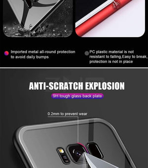 Planet Gates White / For Samsung S7 ZNP Magnetic Adsorption Metal Case for Samsung s8 s9 Magnet Magnetic phone Case for Samsung galaxy note 8 9 s7 edge s8 s9 plus