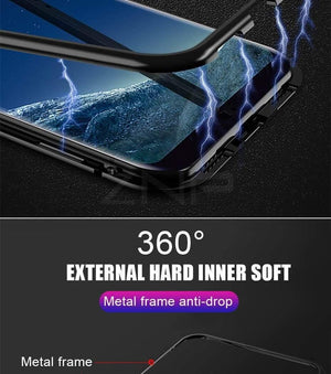 Planet Gates White / For Samsung S7 ZNP Magnetic Adsorption Metal Case for Samsung s8 s9 Magnet Magnetic phone Case for Samsung galaxy note 8 9 s7 edge s8 s9 plus