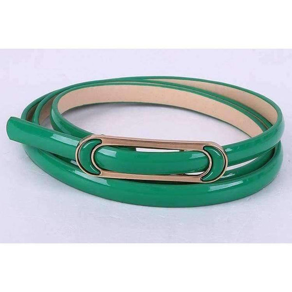 Planet Gates White Free Shipping 2018 New Fashionable  Womens Red Yellow Green Candy Color Shinny Belt For Ladiy Female