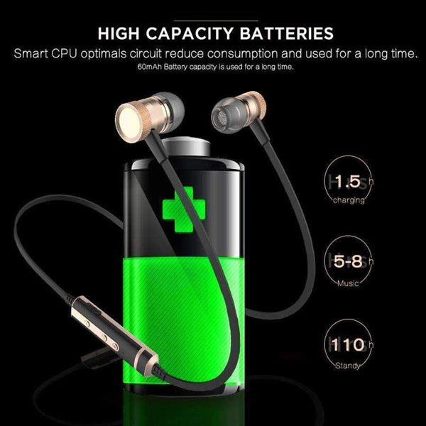 Planet Gates WHITE GOLD / China Bluetooth Earphone Sweatproof Sports Wireless Earphones With MIC Bluetooth Headphones For Phones iPhone Xiaomi