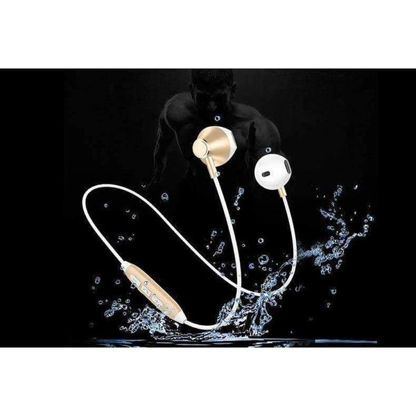 Planet Gates WHITE GOLD / China Bluetooth Headphones Waterproof Wireless Earphones Sports Bass Bluetooth Earphone With Mic For iPhone xiaomi