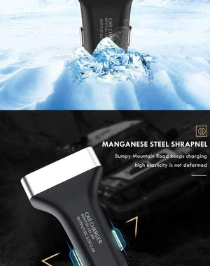 Planet Gates White-Gold H&A Dual USB Car Charger With LED Display Universal Phone Car-Charger for Samsung S8 S9 iPhone xs max 7 8 X Plus Quick Charger