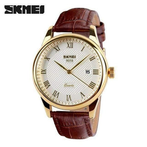 Planet Gates white gold Mens Watches Top Brand Luxury Quartz Watch Skmei Fashion Casual Business Wristwatches Waterproof Male Watch Relogio Masculino