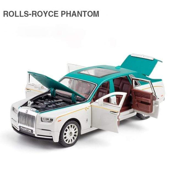 Planet Gates White green 1:32 Rolls-Royce Phantom Alloy Car Model Diecasts & Toy Vehicles Toy Cars Kid Toys For Sound and light Children Gifts Boy Toy