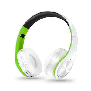 Planet Gates white green / China Wireless Headphones Bluetooth Stereo Foldable Headset Audio Mp3 Adjustable Earphones with Mic for Music