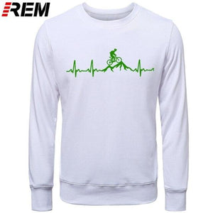 Planet Gates WHITE GREEN / XS Hoodies Mountain Bike Heartbeat Funny MTB Dirt Bike Plus Custom LONG Sleeve Men's Fashion Family Cotton Hoodies, Sweatshirts