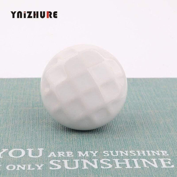 Rural Acme Nordic Style Ceramic Single Cartoon Round  Wardrobe Kitchen Garden Door Handle Modern Cabinet Handle